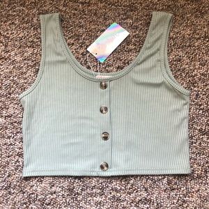 NWT olive green tank top